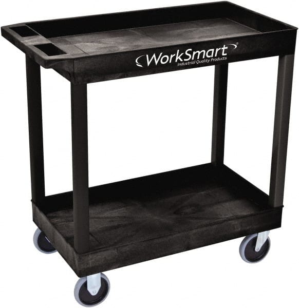Shelf Utility Cart: Plastic, Black