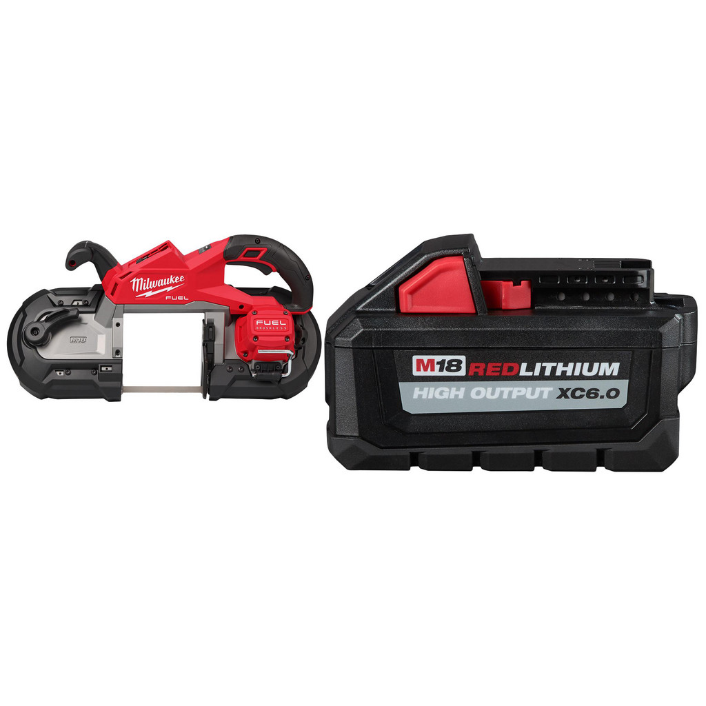 Milwaukee Tool | Milwaukee M18 FUEL™ Deep Cut Band Saw (Bare Tool) - ​2929-20 - BONUS M18™ REDLITHIUM™ HIGH OUTPUT™ XC6.0 Battery Pack - ​48-11-1865