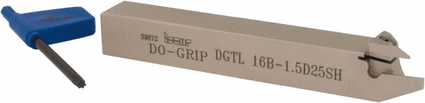 Iscar 2301581 12.7mm Max Depth, 1mm to 1.5mm Width, External Left Hand Indexable Grooving/Cutoff Toolholder Image