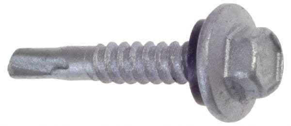 ITW Buildex 560127 1/4", Hex Washer Head, Hex Drive, 1" Length Under Head, #3 Point, Self Drilling Screw 