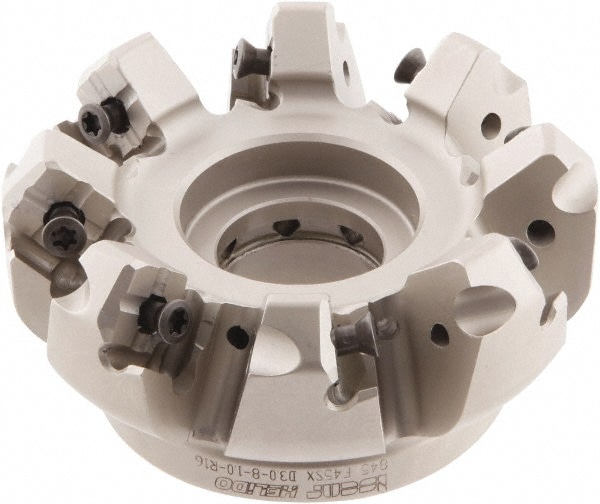 Iscar 3105062 3" Cut Diam, 1" Arbor Hole, 0.276" Max Depth of Cut, 45° Indexable Chamfer & Angle Face Mill Image