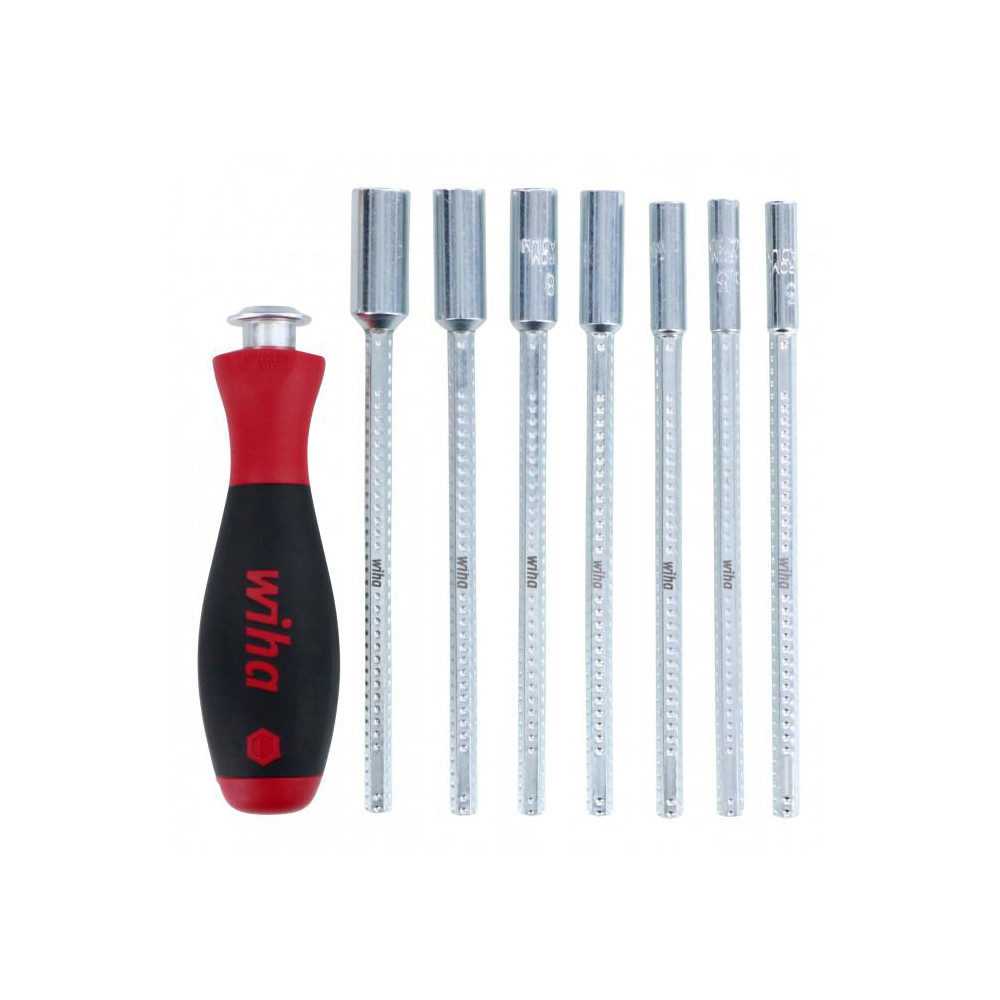 Wiha - Nut Driver Set: 8 Pc, 5 to 10 mm, Standard Shaft, Ergonomic ...