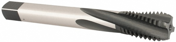 Spiral Flute Tap: 5/8-11 UNC, 4 Flutes, Modified Bottoming, 2B Class of Fit, Vanadium High Speed Steel, Oxide Coated