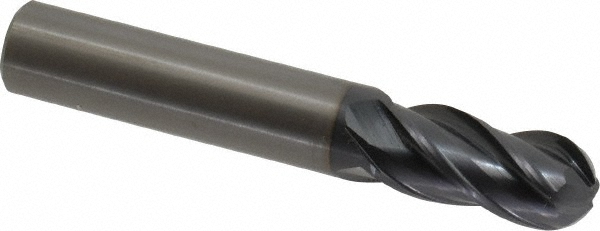OSG HP441-5512-BN Ball End Mill: 0.5512" Dia, 1.1811" LOC, 4 Flute, Solid Carbide Image