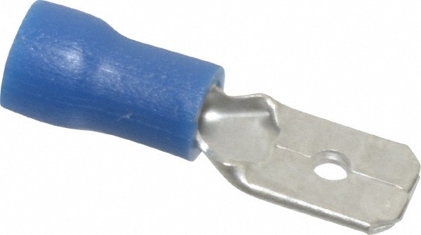 Thomas & Betts TV14-250MD-XV Wire Disconnect: Male, Blue, Vinyl, 16-14 AWG, 1/4" Tab Width Image