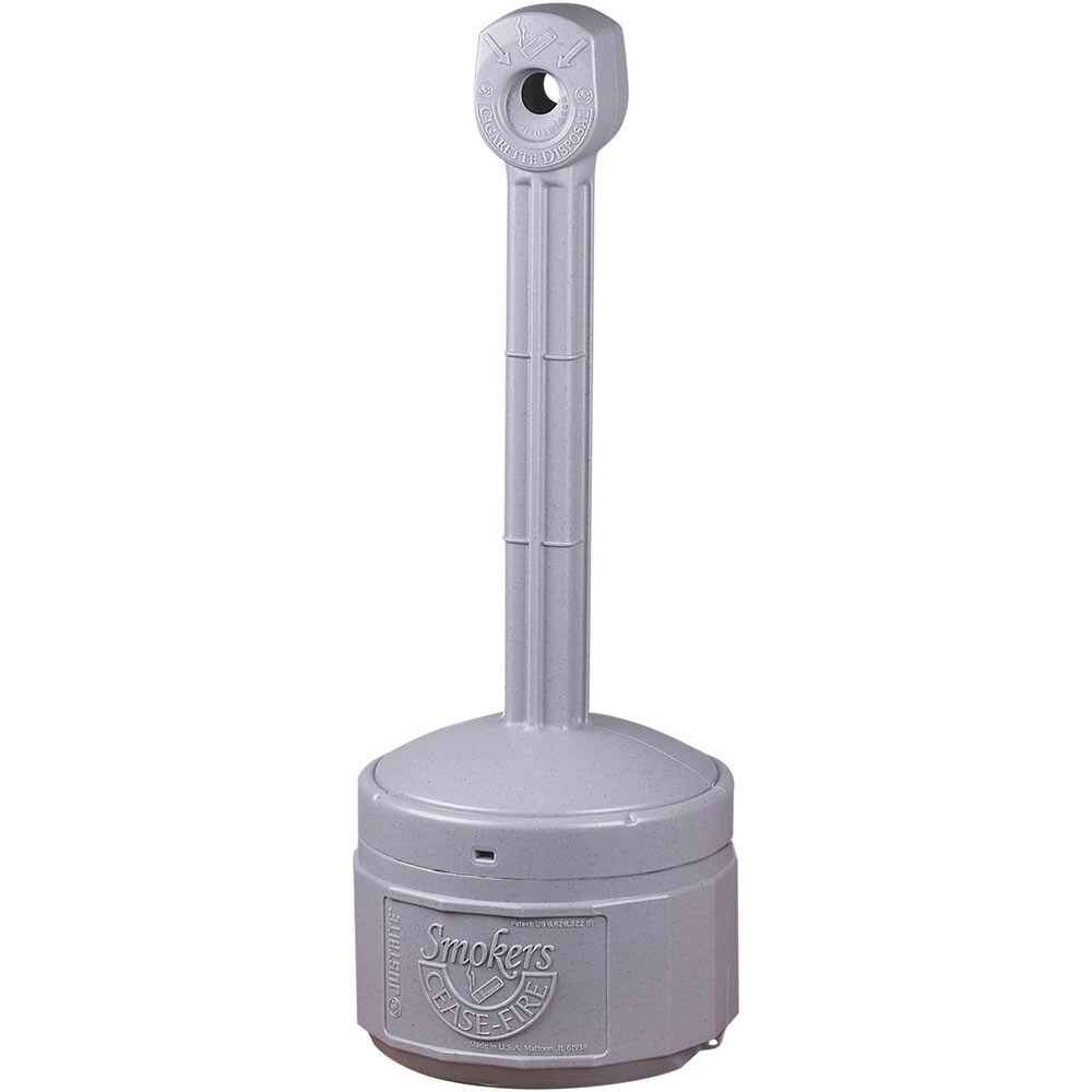 Cigarette-Waste Receptacles & Butt Cans; Type: Cigarette/Cigar Receptacle ; Material: Polyethylene ; Volume Capacity (Gal.): 1.00 ; Wall Mount: No ; Height (Decimal Inch): 30.000000 ; Diameter (Inch): 11
