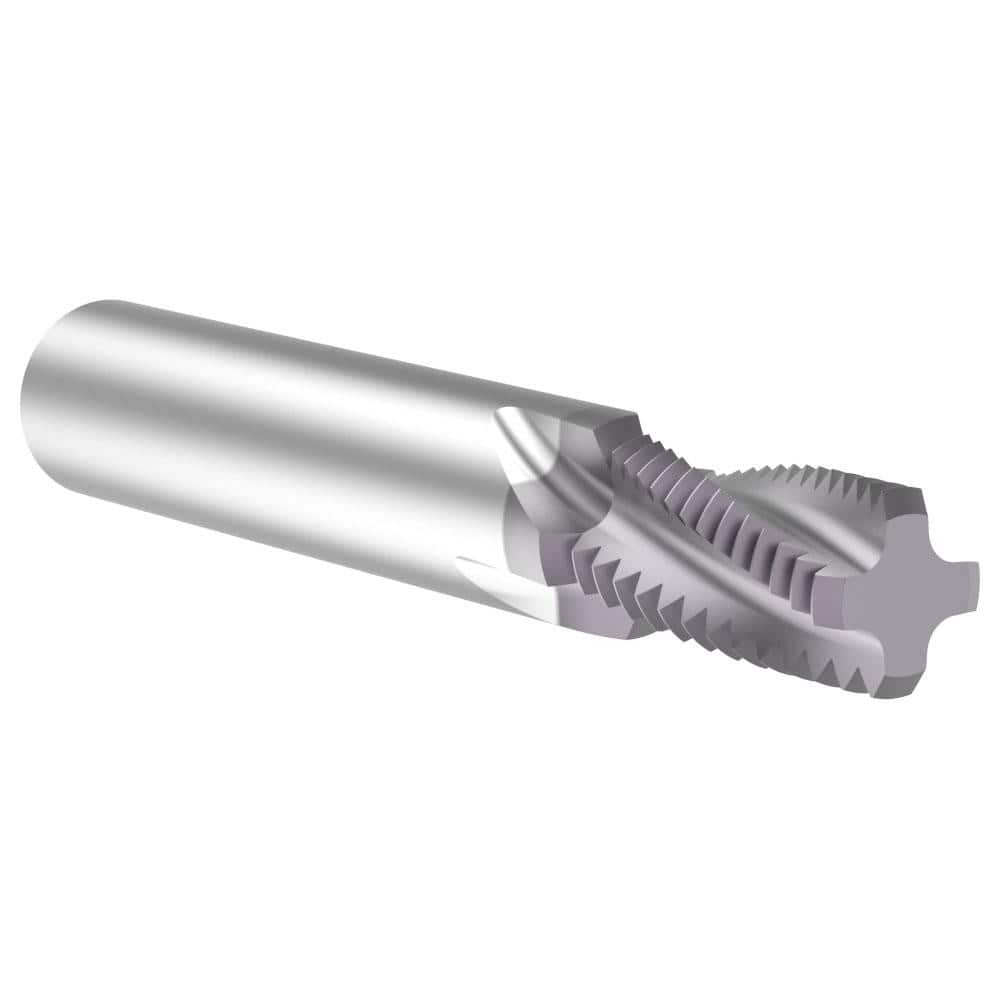 Allied Machine and Engineering TM11NPTF Helical Flute Thread Mill: 1 - 11-1/2, Internal & External, 4 Flute, 5/8" Shank Dia, Solid Carbide 