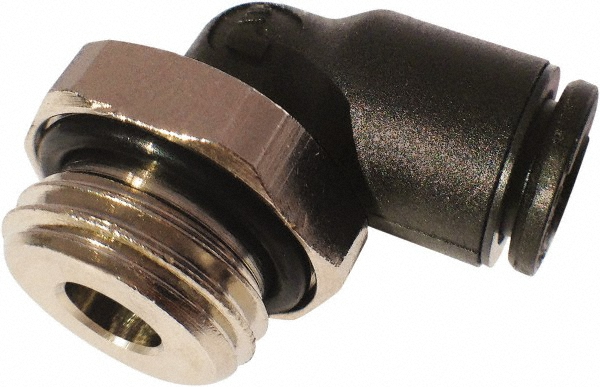Push-To-Connect Tube Fitting: Male Elbow, M5 x 0.8 Thread