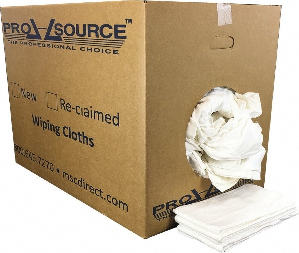 All White Cotton T-Shirt Rags 50lb Box