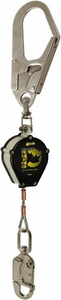 Self-Retracting Lifeline: 310 lb Capacity, Swivel Locking Snap Hook w/Load Indicator