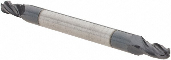 Ball End Mill: 0.0938" Dia, 0.1875" LOC, 4 Flute, Solid Carbide