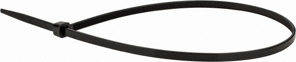 Standard Cable Tie: 14.6" Long, Black, Nylon