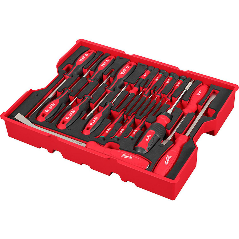 Milwaukee Tool - 17 Pc. Screwdriver & Pry Bar Set with Tray for