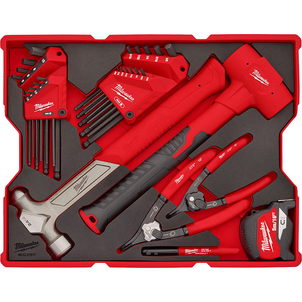 Milwaukee Tool - 28 Pc. Hex Key & Hammer Set with Tray for PACKOUT