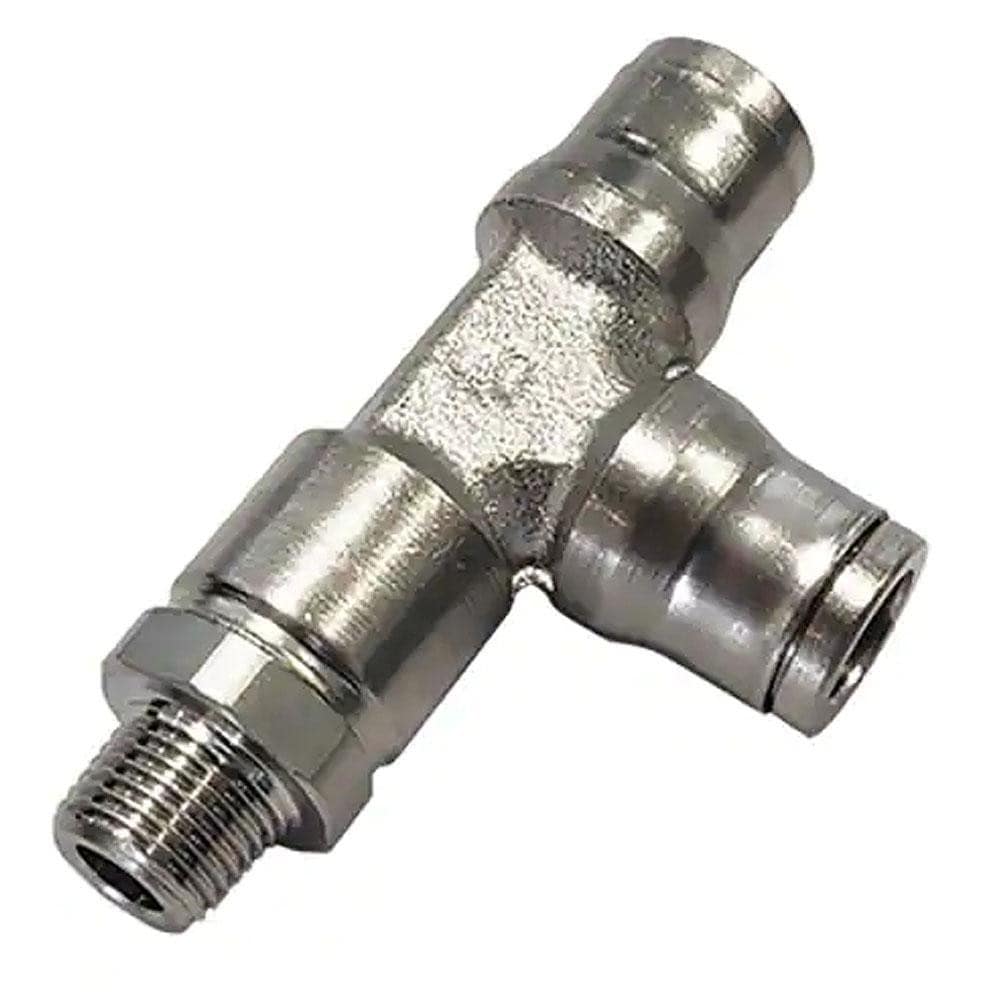 Legris 3603 10 13 Push-To-Connect Tube to Male & Tube to Male BSPT Tube Fitting: Male Run Tee, 1/4" Thread Image