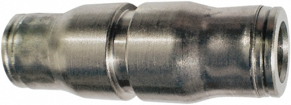 Push-to-Connect Tube x Tube Fitting: Union, 10.00 mm OD - Nickel-Plated Brass, 435 psi