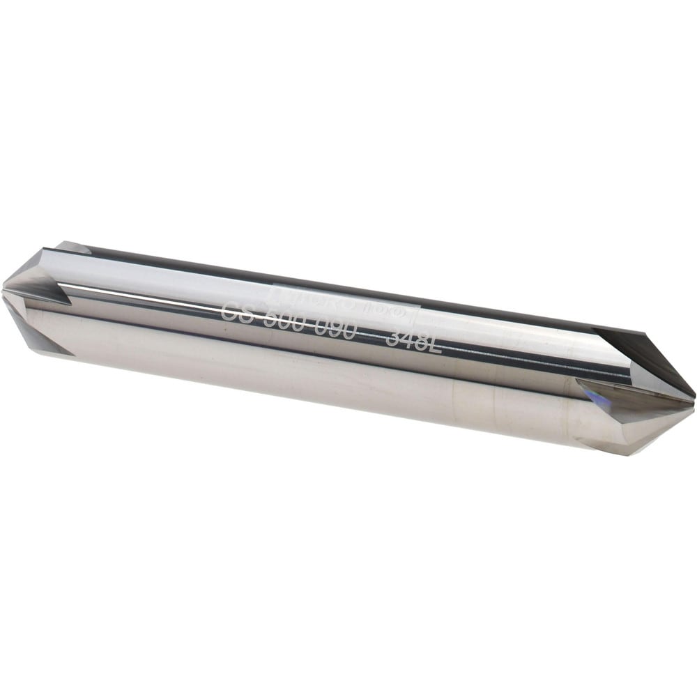 Chamfer Mill: 1/2" Dia, 6 Flutes, Solid Carbide