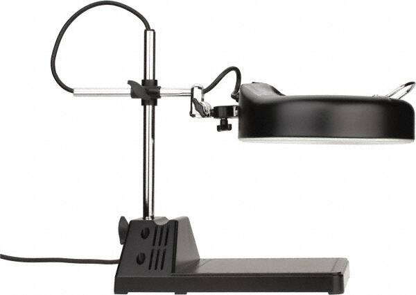 Magnifying Task Light WorkSmart Black Clamp on 50 Inch Swing Arm Fluorescent 