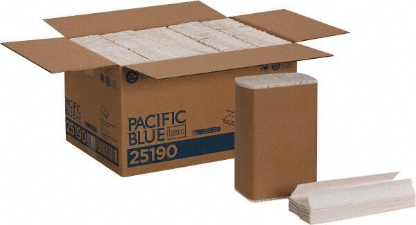 Paper Towels: C-Fold, 10 Rolls, 1 Ply, Recycled Fiber, White