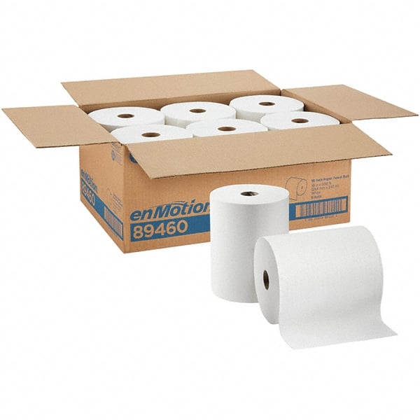 Paper Towels: Hard Roll, 6 Rolls, Roll, 1 Ply, White