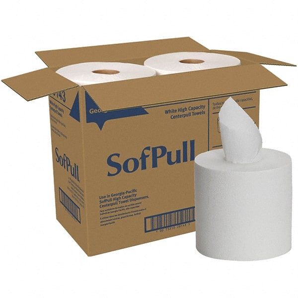 Case of (4) 560-Sheet Center Pull Rolls of 1 Ply White Paper Towels
