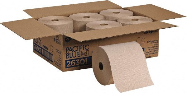 GEORGIA PACIFIC 26301 Case of (6) 800 Hard Rolls of 1 Ply Brown Paper Towels 