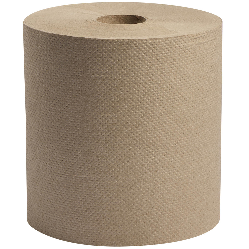 Paper Towels: Hard Roll, 6 Rolls, 1 Ply, Recycled Fiber