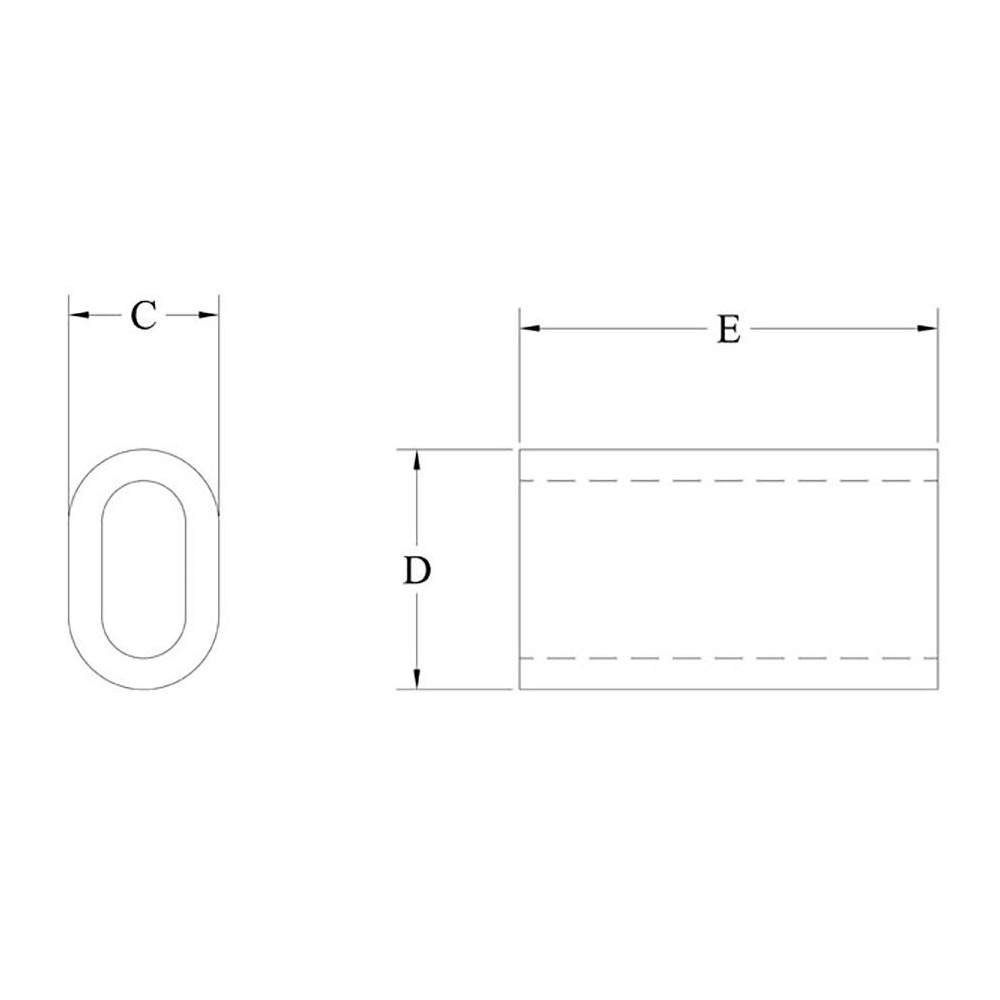 Loos & Co. Wire Rope Sleeve 1/16" Rope Dia, Stainless Steel MSC Direct