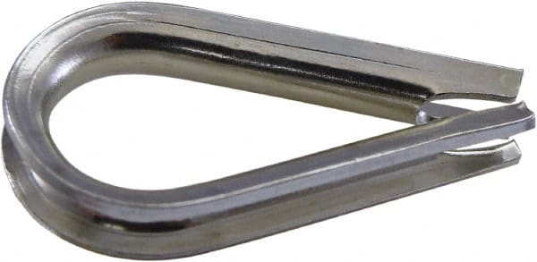 Wire Rope Thimble Clip: 9/32 to 5/16" Rope Dia, Zinc