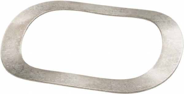 Triple Wave Washer: 0.397" ID, 0.029" OAH, 0.484" OD - Stainless Steel, 3 lb Load at Deflection
