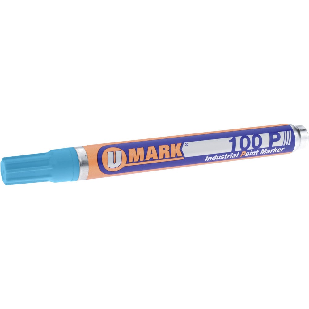 Solid Paint Marker: Light Blue, Oil-Based, Bullet Point