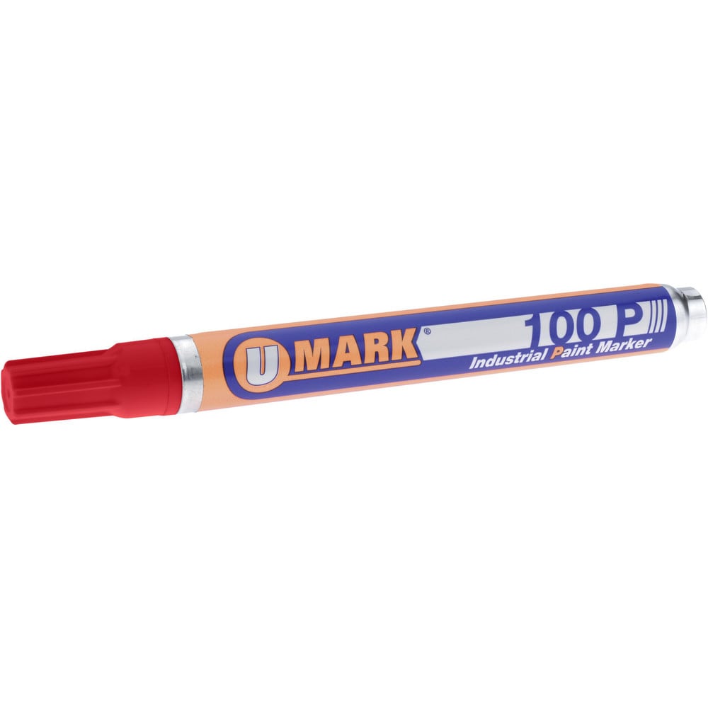 Solid Paint Marker: Red, Oil-Based, Bullet Point