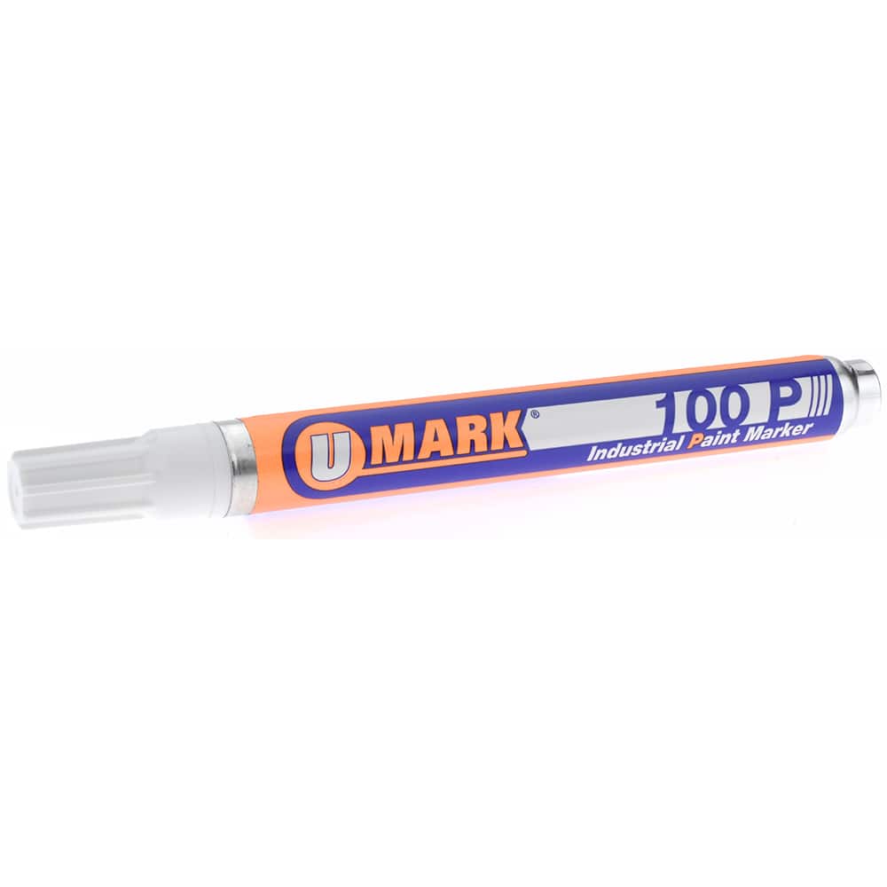 Value Collection 10205 Solid Paint Marker: White, Oil-Based, Bullet Point 