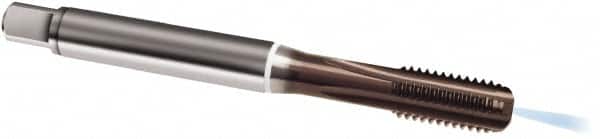 Guhring 9003180050000 Spiral Point Tap: M5 x 0.8, Metric, 4 Flutes, Modified Bottoming, 6HX, Cobalt, TiAlN Finish 