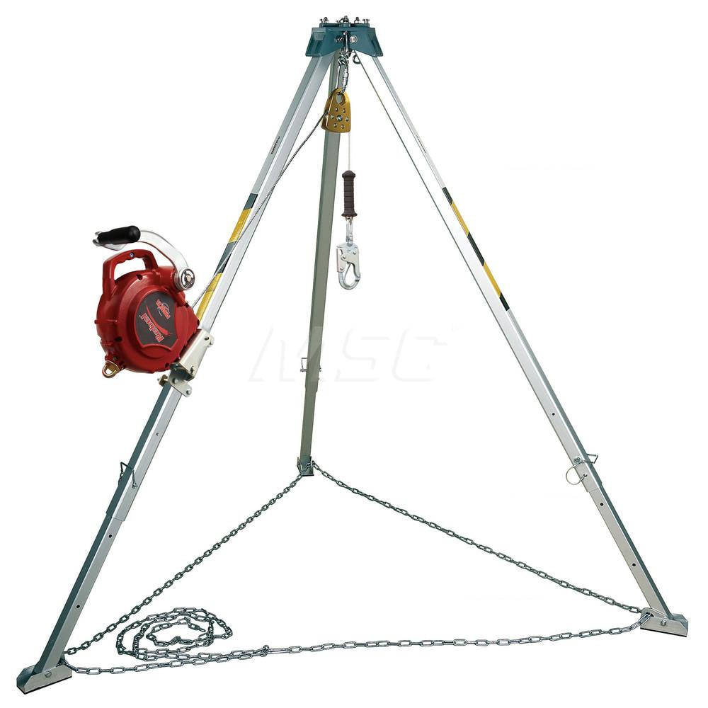 50 Ft Cable, Tripod Base, Manual Winch, Confined Space Entry & Retrieval System