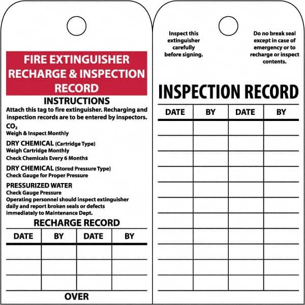 fire extinguisher inspection log