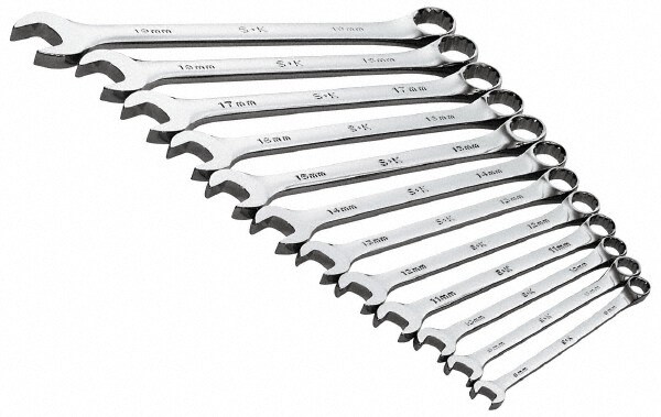 Combination Wrench Set: 13 Pc, Metric