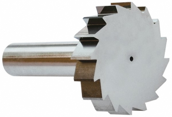 Made in USA 1212 Woodruff Keyseat Cutter: 1.5" Cut Dia, 0.375" Cut Width, 1/2" Shank Dia, Straight Tooth Image
