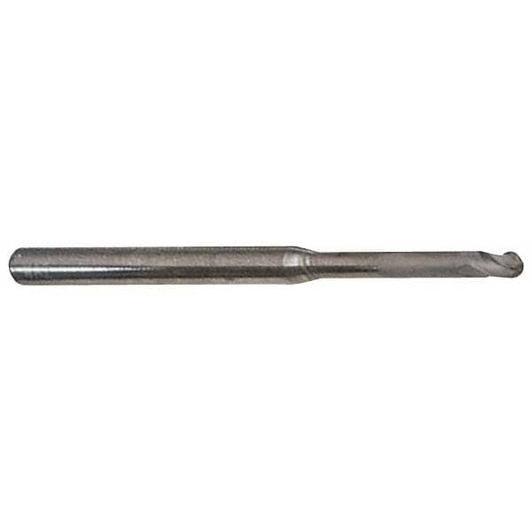 Ball End Mill: 1/16" Dia, 3/64" LOC, 4 Flute, Solid Carbide