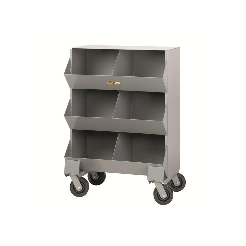 Little Giant 32 in x 20 in x 45 1/2 in Mobile Bin Cart, Gray - MS3-1532-6PH