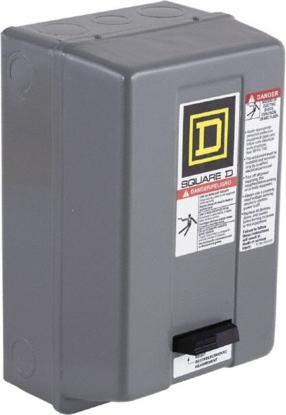 Square D 8536SBG2V08H30 208 Coil VAC at 60 Hz, 600 Coil VAC, 18 Amp, Enclosed Enclosure NEMA Motor Starter 