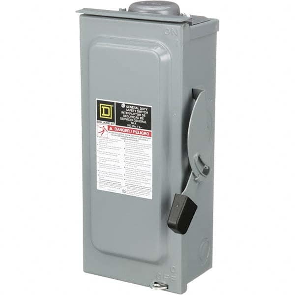 Square D D322NRB Safety Switch: NEMA 3R, 60 Amp, 240V, Fused 