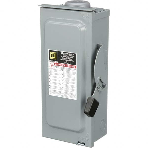 Square D D222NRB Safety Switch: NEMA 3R, 60 Amp, 240V, Fused 