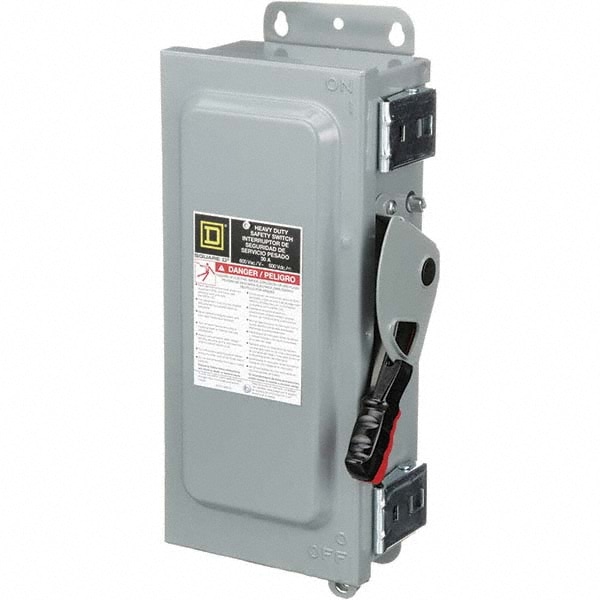 Square D H361AWK Safety Switch: NEMA 12 & 3R, 30 Amp, 600VAC/VDC, Fused Image