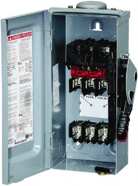 Square D H361RB Safety Switch: NEMA 3R, 30 Amp, 600VAC/VDC, Fused 