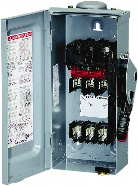 Square D H361RB Safety Switch: NEMA 3R, 30 Amp, 600VAC/VDC, Fused Image