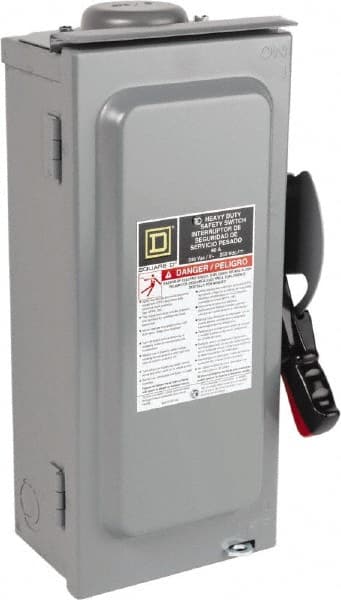 Square D H322NRB Safety Switch: NEMA 3R, 60 Amp, Fused 