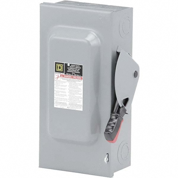 Square D HU362 Safety Switch: NEMA 1, 60 Amp, 600VAC/VDC Image