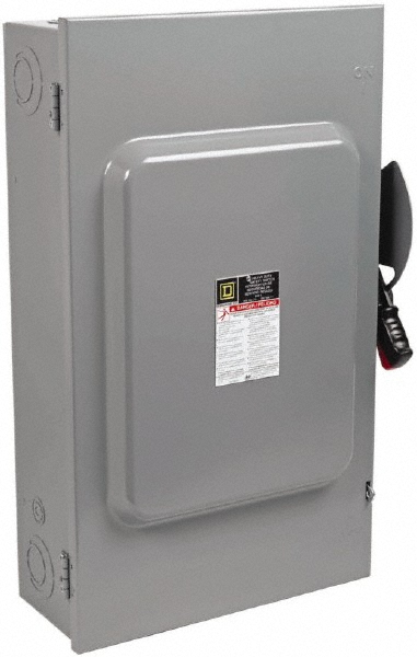 Safety Switch: NEMA 1, 200 Amp, Fused - 3 Poles, 15 hp at 1 Phase, 60 & 40 hp at 3 Phase