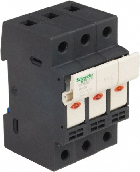 Schneider Electric DF103V 3 Pole, 600 Volt, 32 Amp, DIN Rail Mount Fuse Holder Image